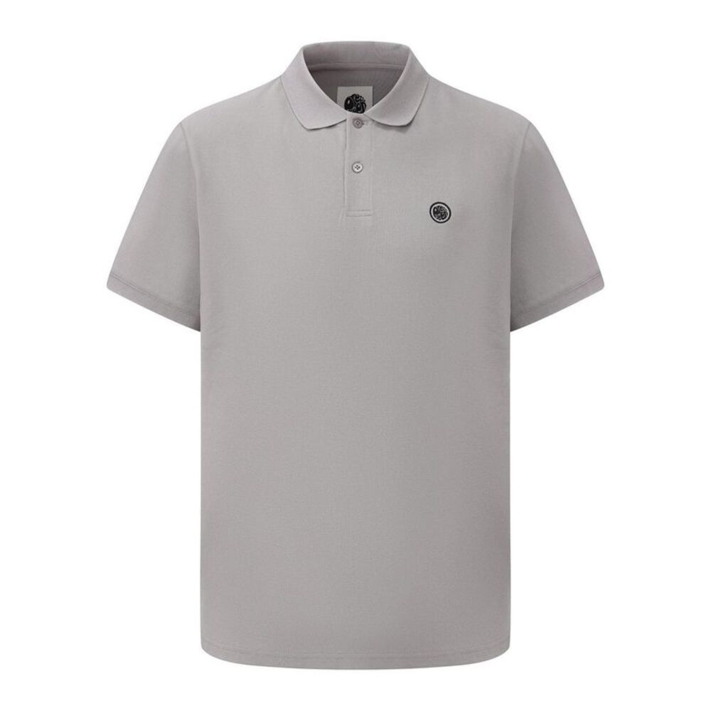 Pretty Green Mens Cotton Polo Shirt / Dark Grey